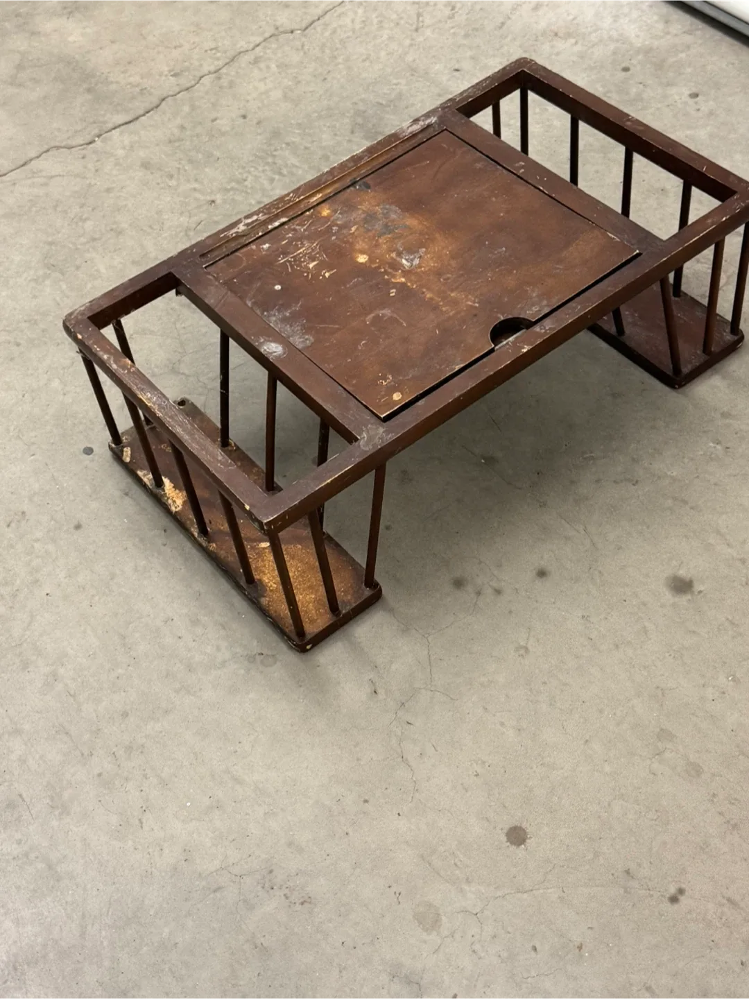 Vintage Wooden Bed Desk Tray image indicator(4)