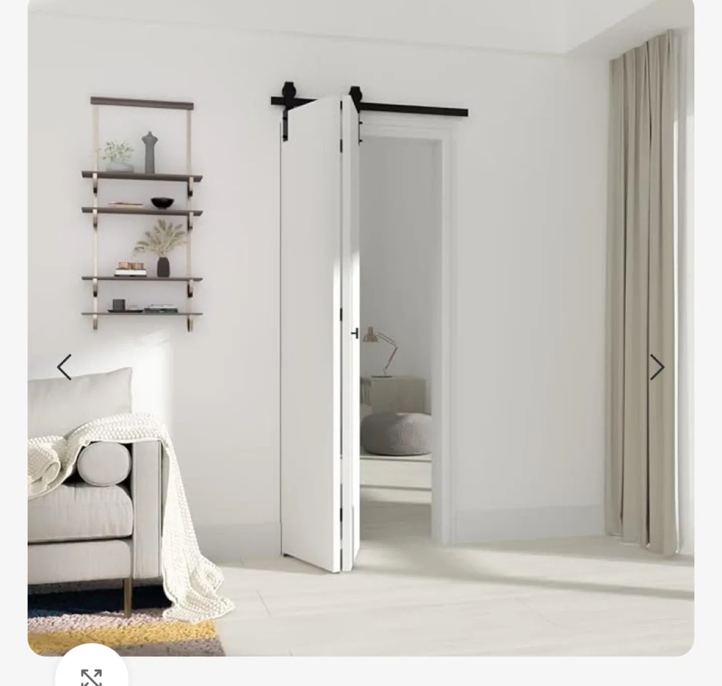 Bifold Sliding Barn Door Hardware Kit - Model BF-20Z-56Inches image indicator(2)