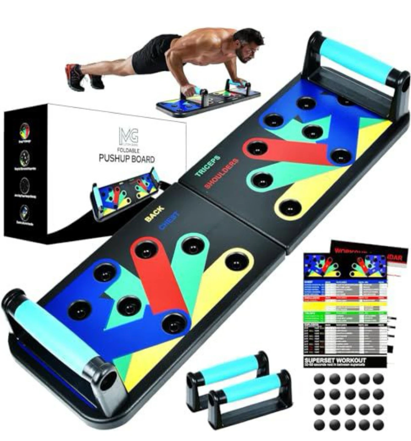 MG Custom Goods Foldable Pushup Board