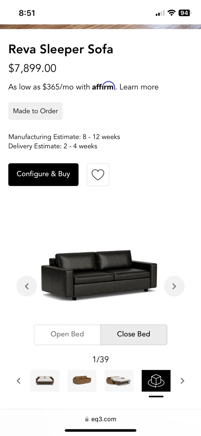 EQ3 Reva sleeper sofa image indicator(5)