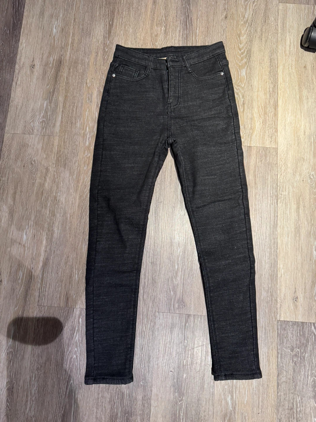 Black Fleece Lined Jeans