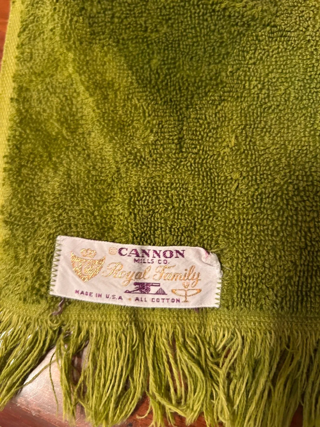 Vintage Cannon Royal Family Green Cotton Bath Mat image indicator(2)