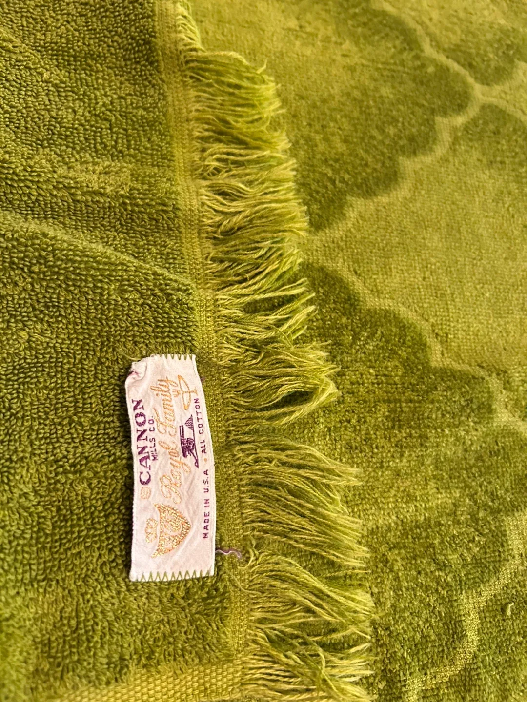 Vintage Cannon Royal Family Green Cotton Bath Mat image indicator(3)