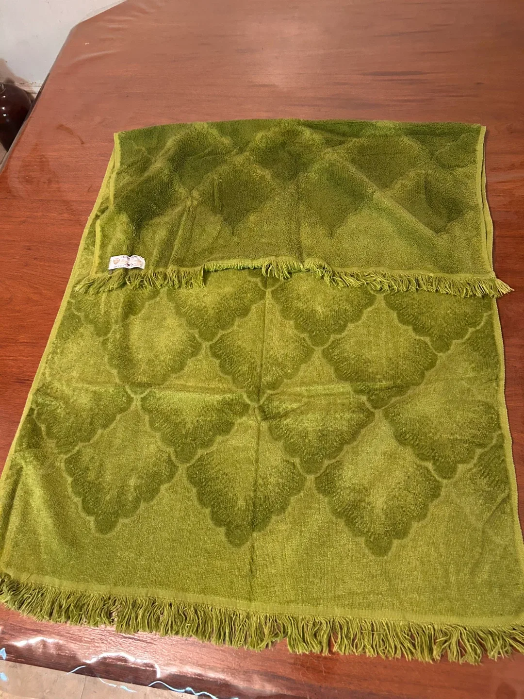 Vintage Cannon Royal Family Green Cotton Bath Mat thumbnail