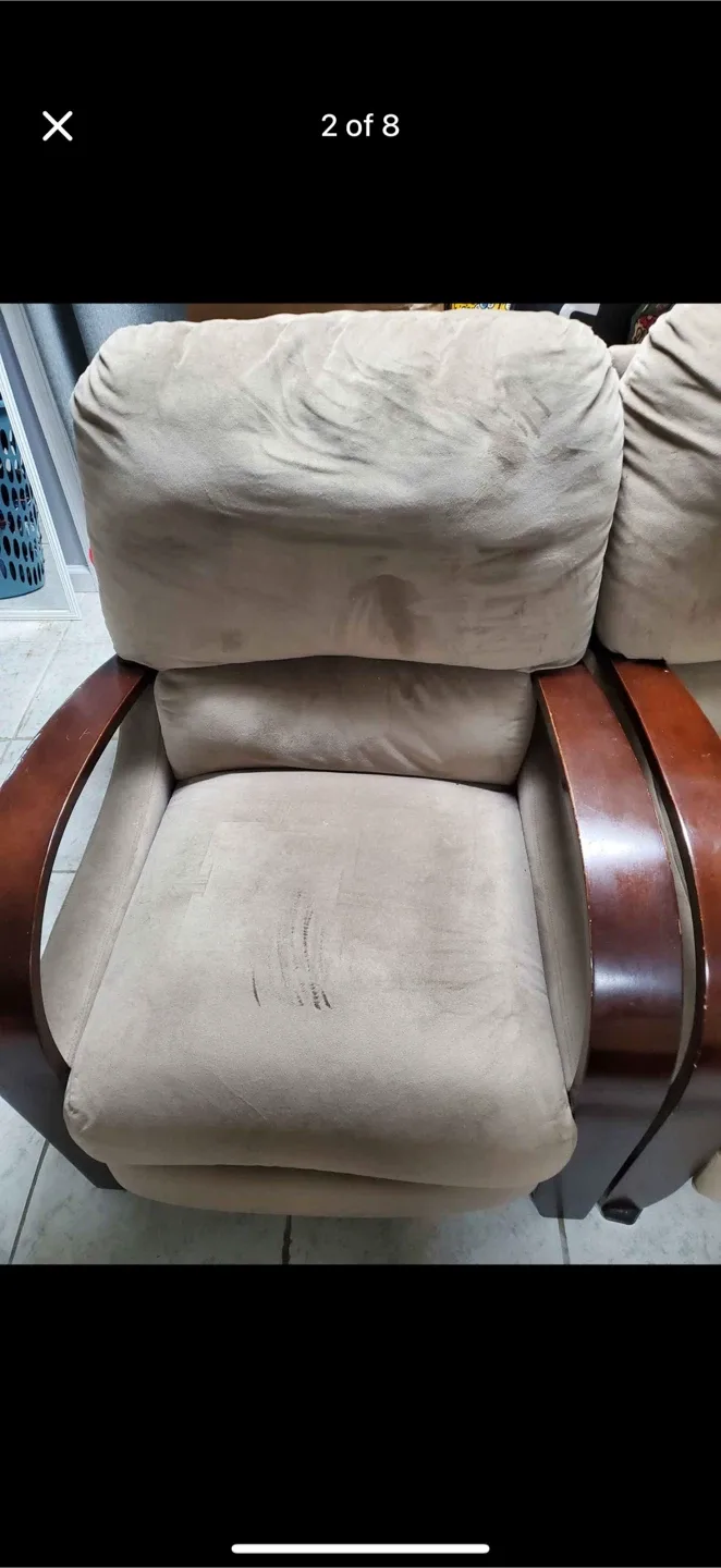 Used Beige Loveseat Sofa image indicator(2)