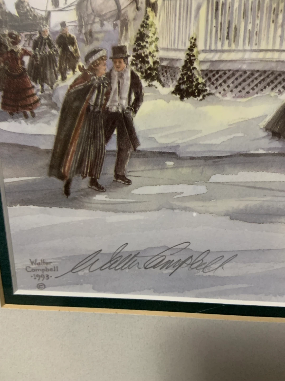 Walter Campbell  1993  28 x 21 approximate green frame