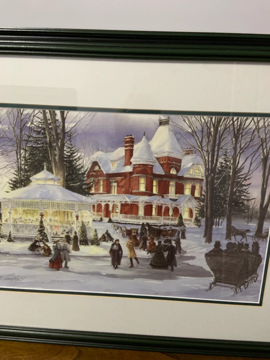 Walter Campbell  1993  28 x 21 approximate green frame - photo 2