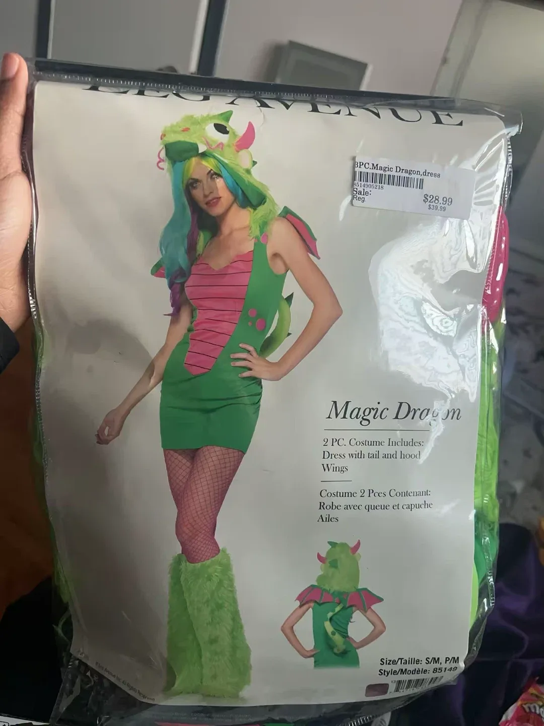 Leg Avenue Magic Dragon Costume - Size S/M