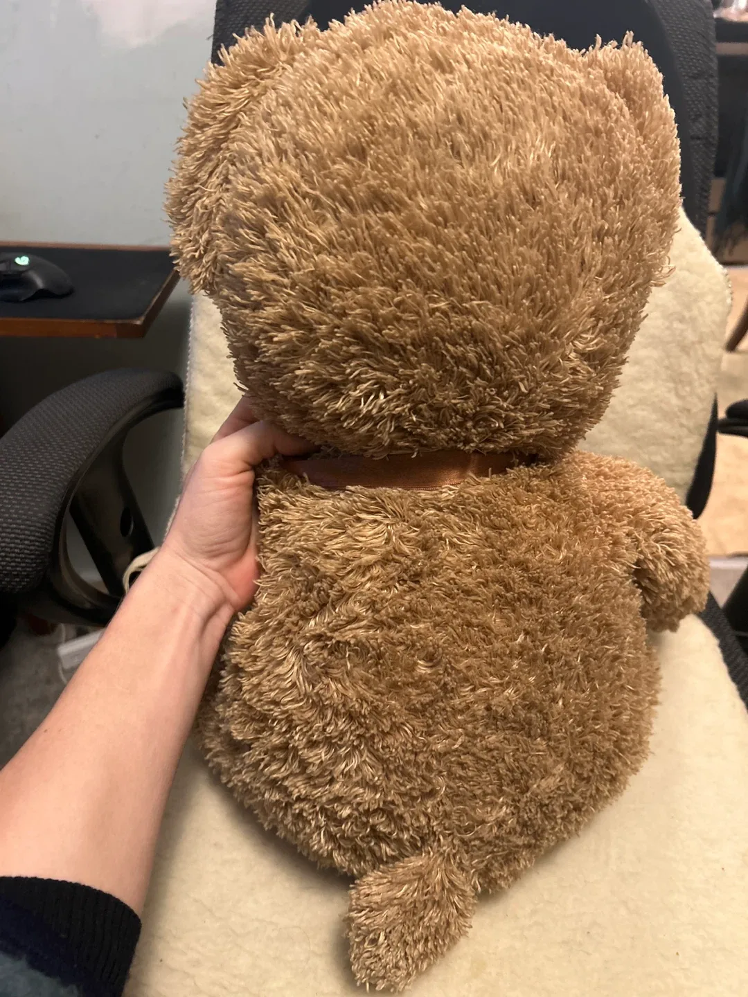 Big Brown Soft Teddy Bear with Ribbon image indicator(2)