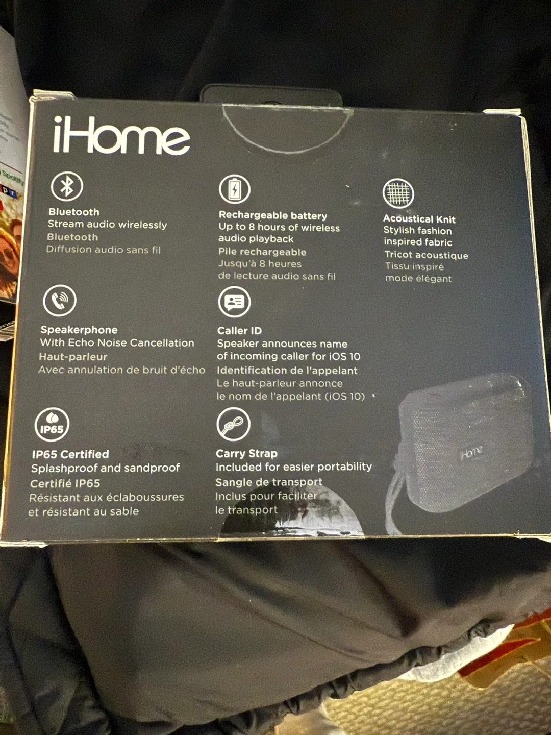 iHome Acoustical Knit Rechargeable Speaker - New image indicator(2)