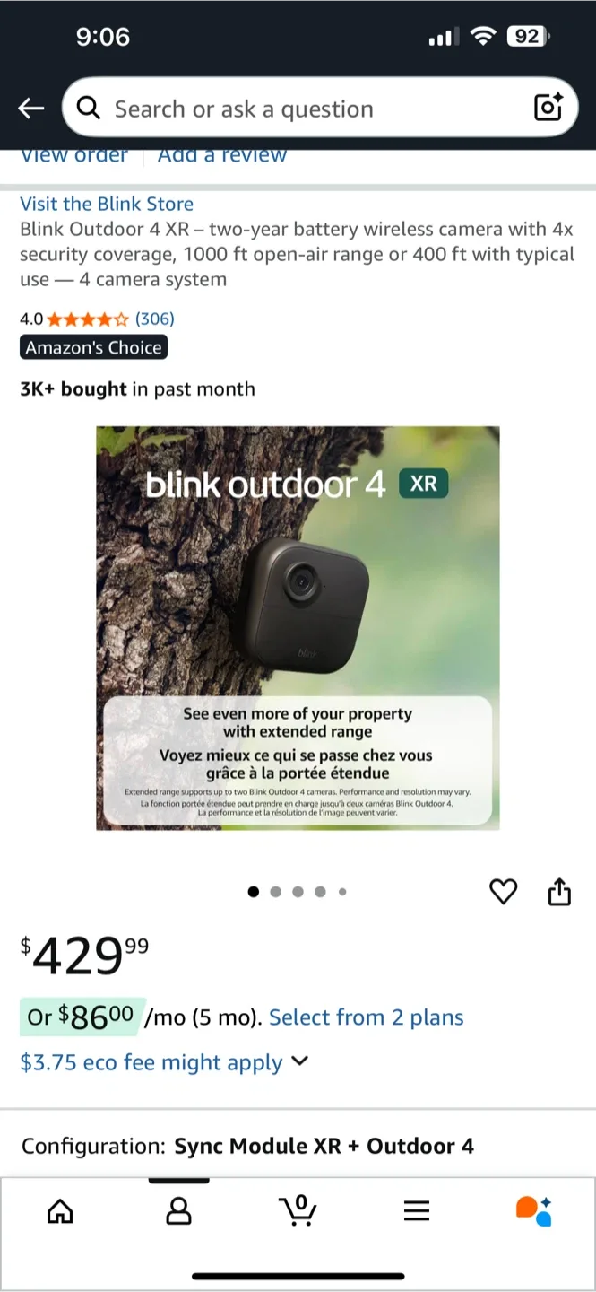Blink Outdoor 4 XR Wireless Camera