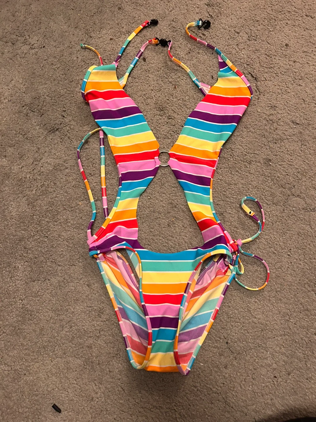 Rainbow Striped Photoshoot Swimsuit thumbnail