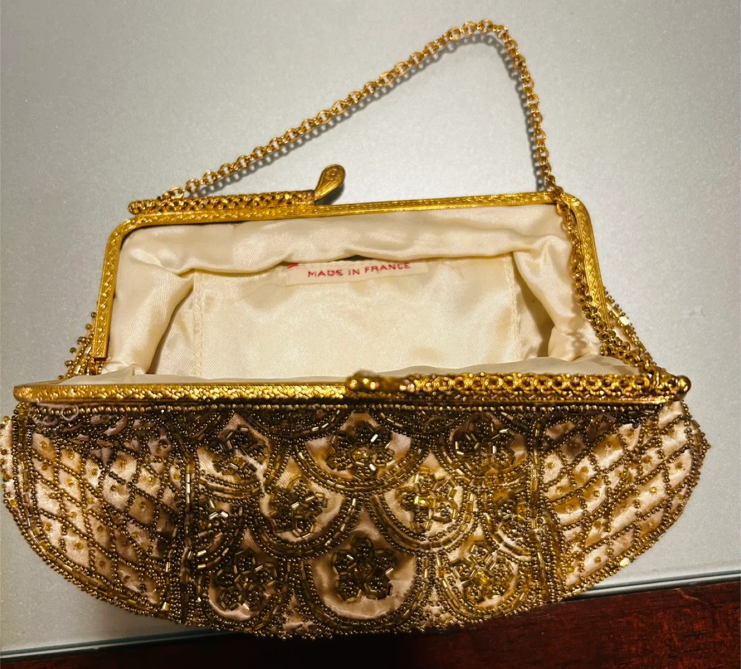 Vintage Beaded Evening Bag - Made in France image indicator(3)