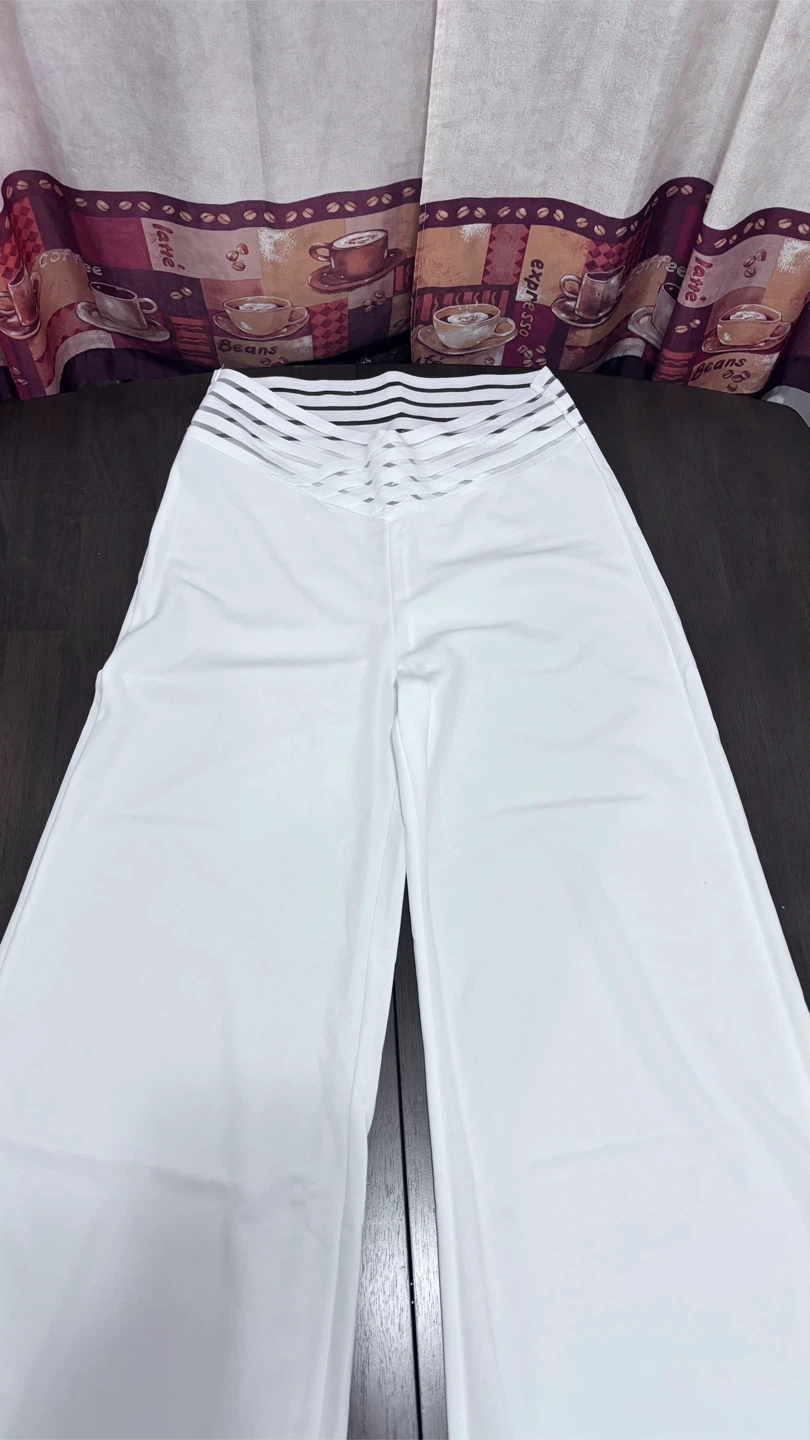 White Wide Leg Pants - Size XL