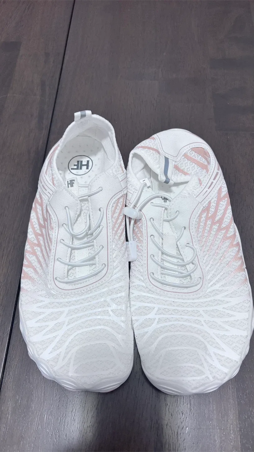 HF White & Pink Hiking and Water Shoes - Size 9 image indicator(2)