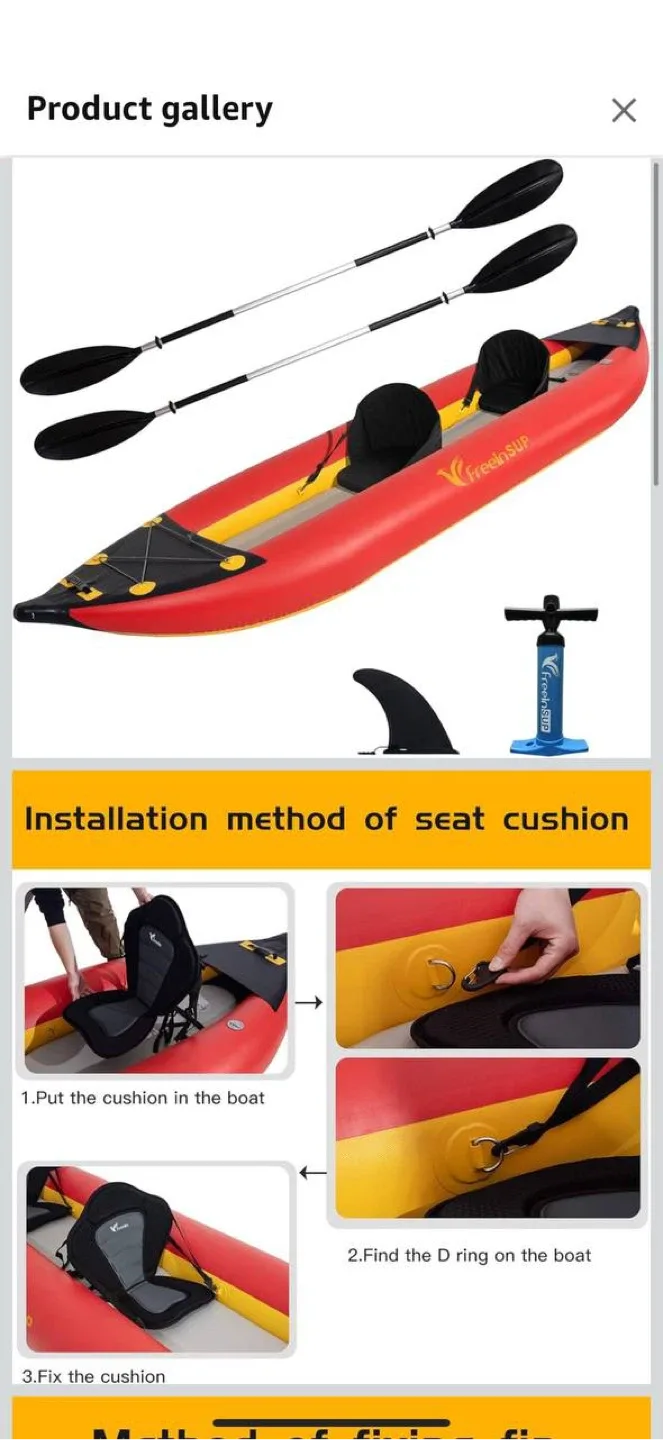 Freein Inflatable Kayak 12’6” – NEW! image indicator(2)