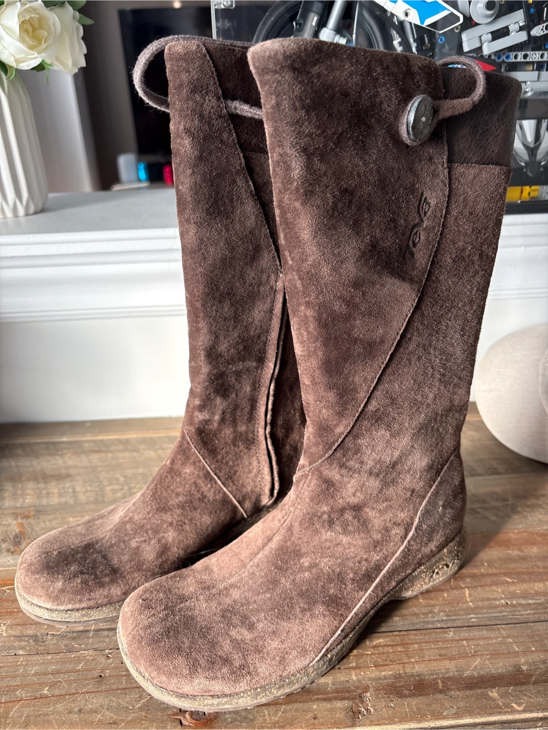 Teva Brown Suede Tall Boots - kids Size 6