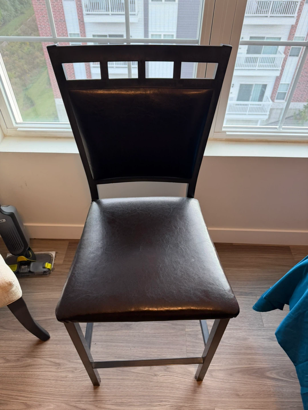 4 Black Faux Leather Bar Stool - photo 3