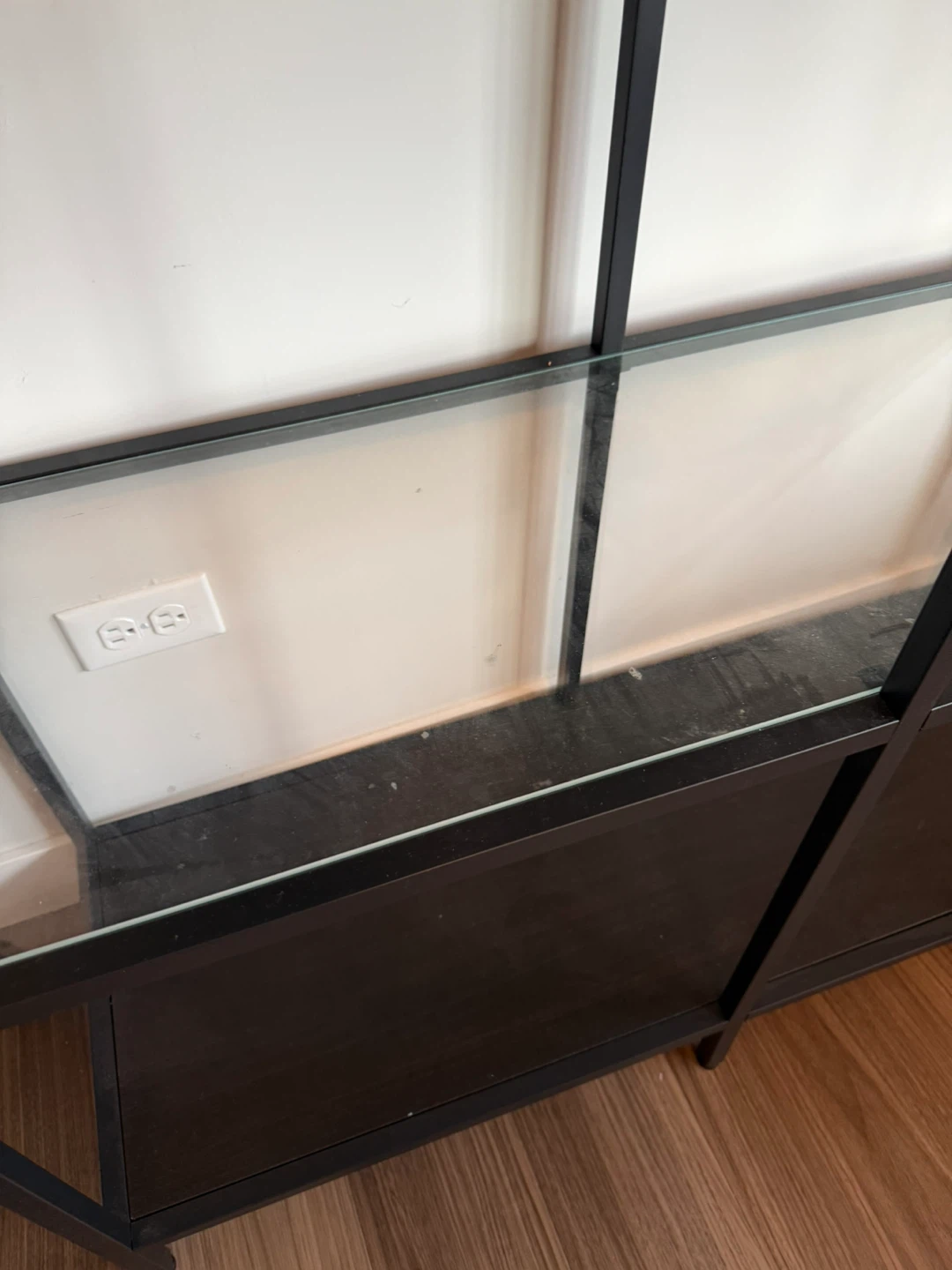 IKEA Black Metal & Glass Shelf - photo 3