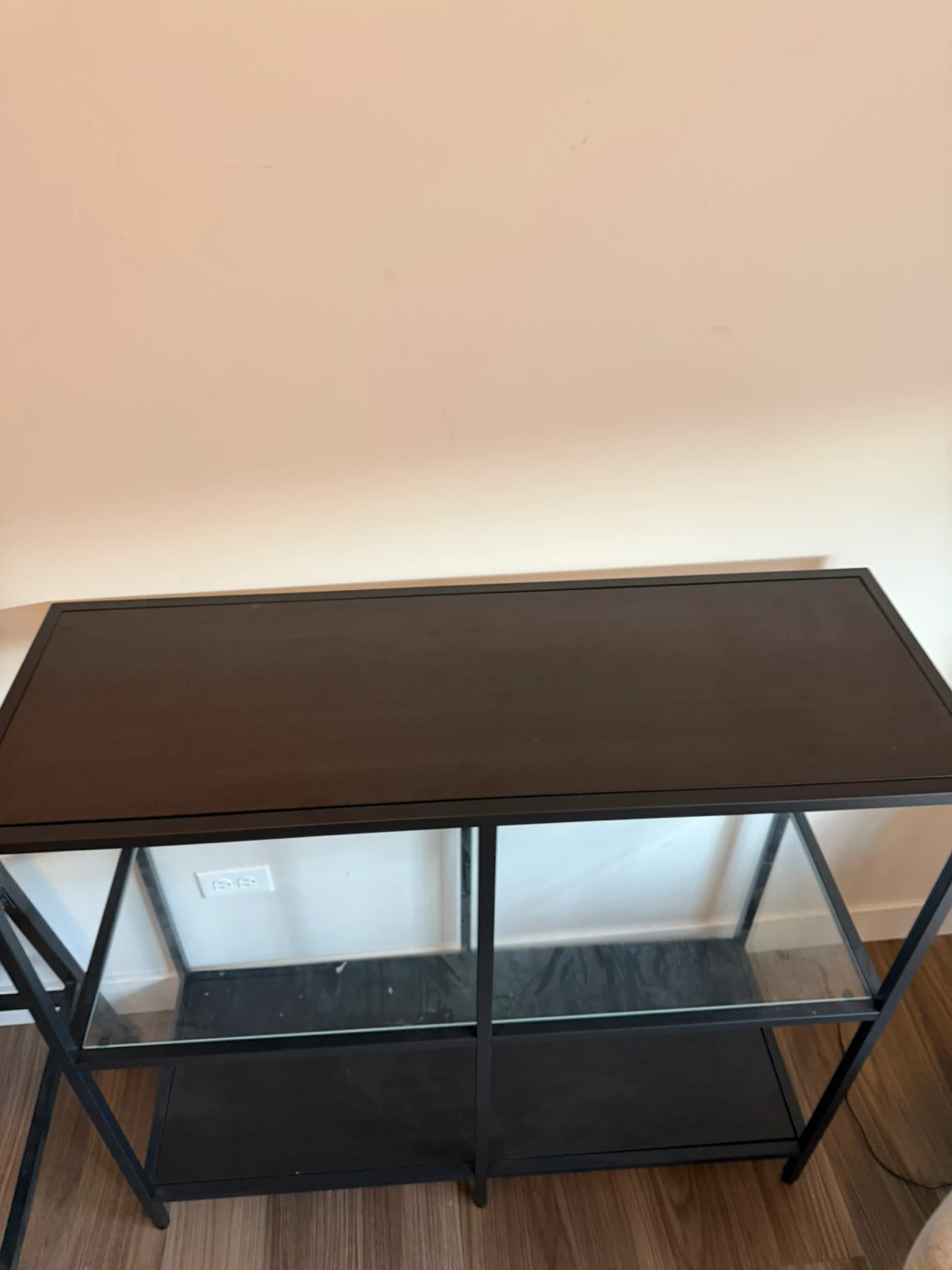 IKEA Black Metal & Glass Shelf - photo 5