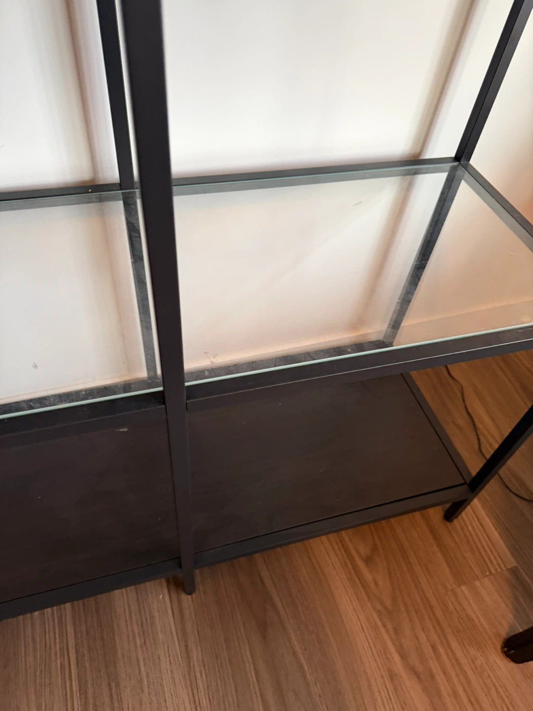 IKEA Black Metal & Glass Shelf - photo 4