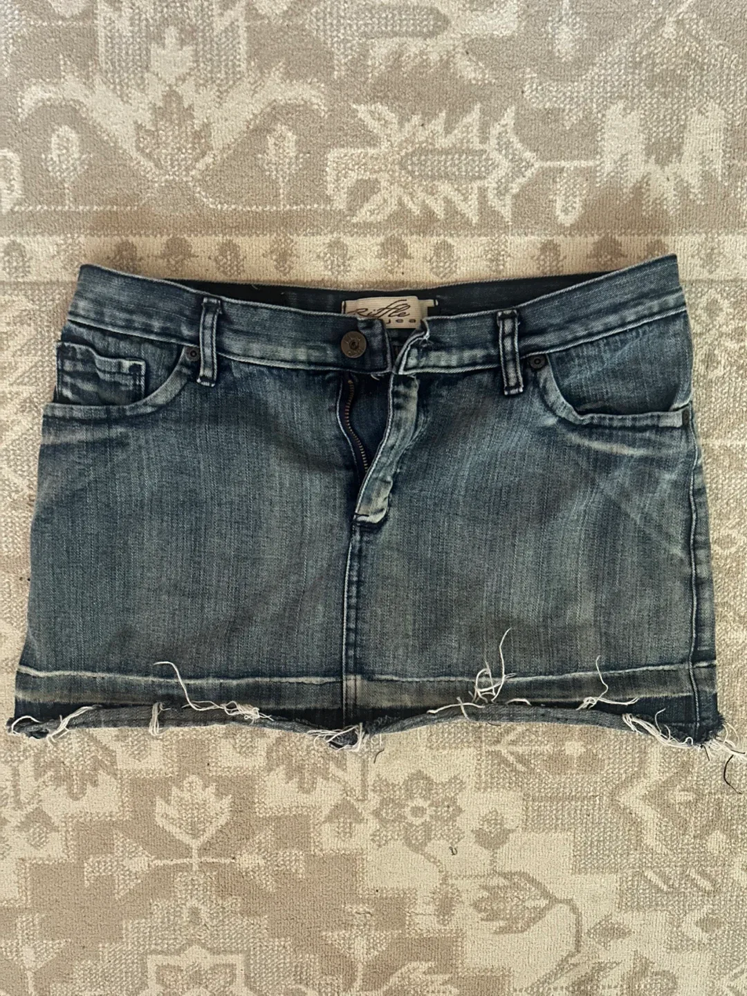 Y2K Riffle Denim Mini Skirt image indicator(3)