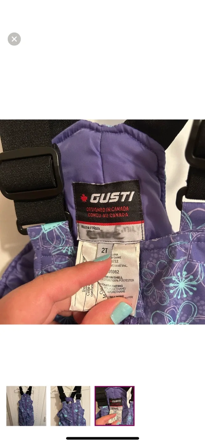 Gusti Snowpants  2T Purple image indicator(3)