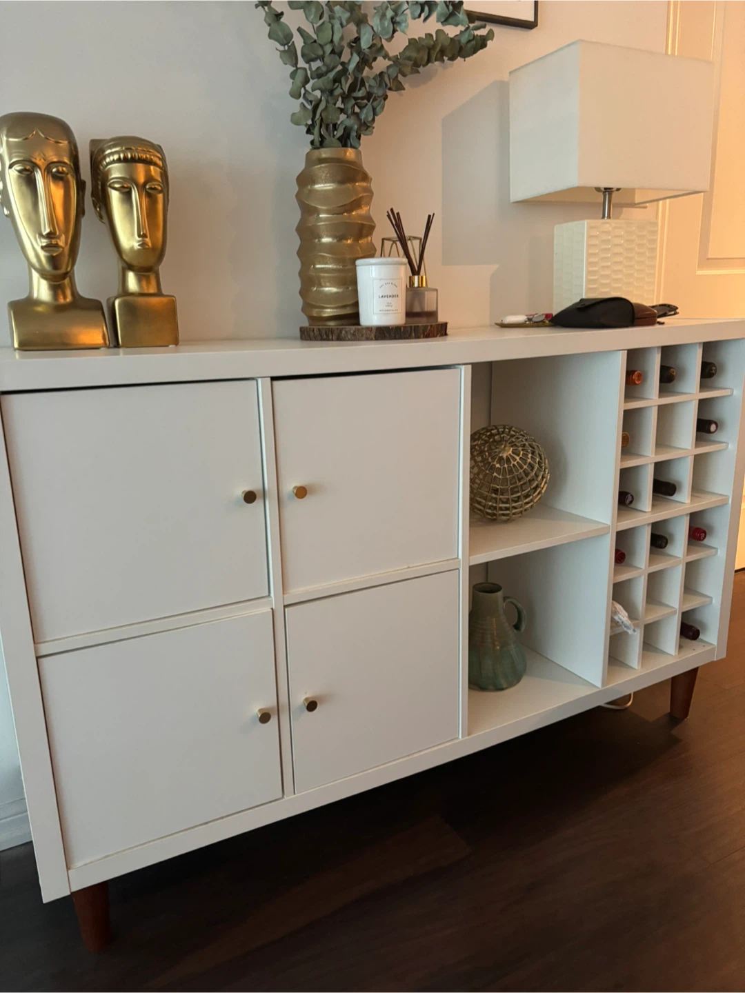Custom bar unit with Wine Rack