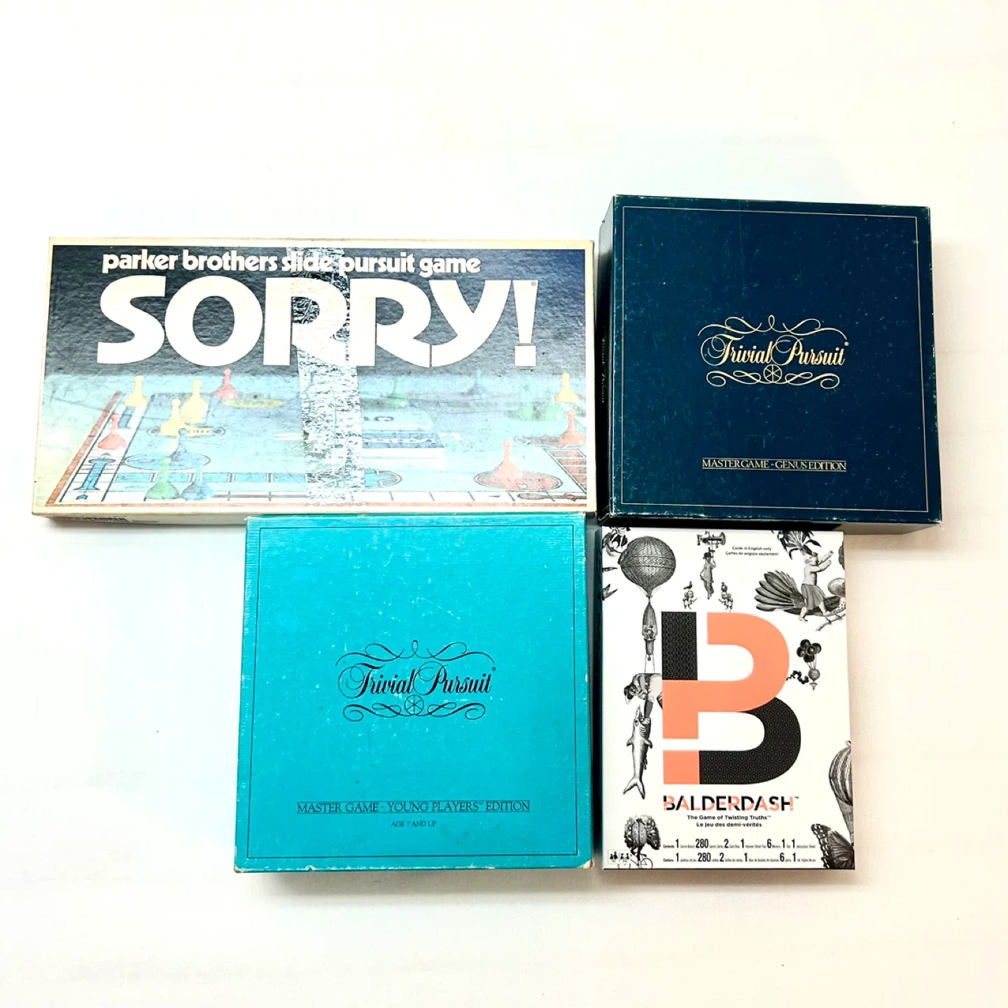 Trivial Pursuit Master Game & Vintage Sorry! Board Games image indicator(8)