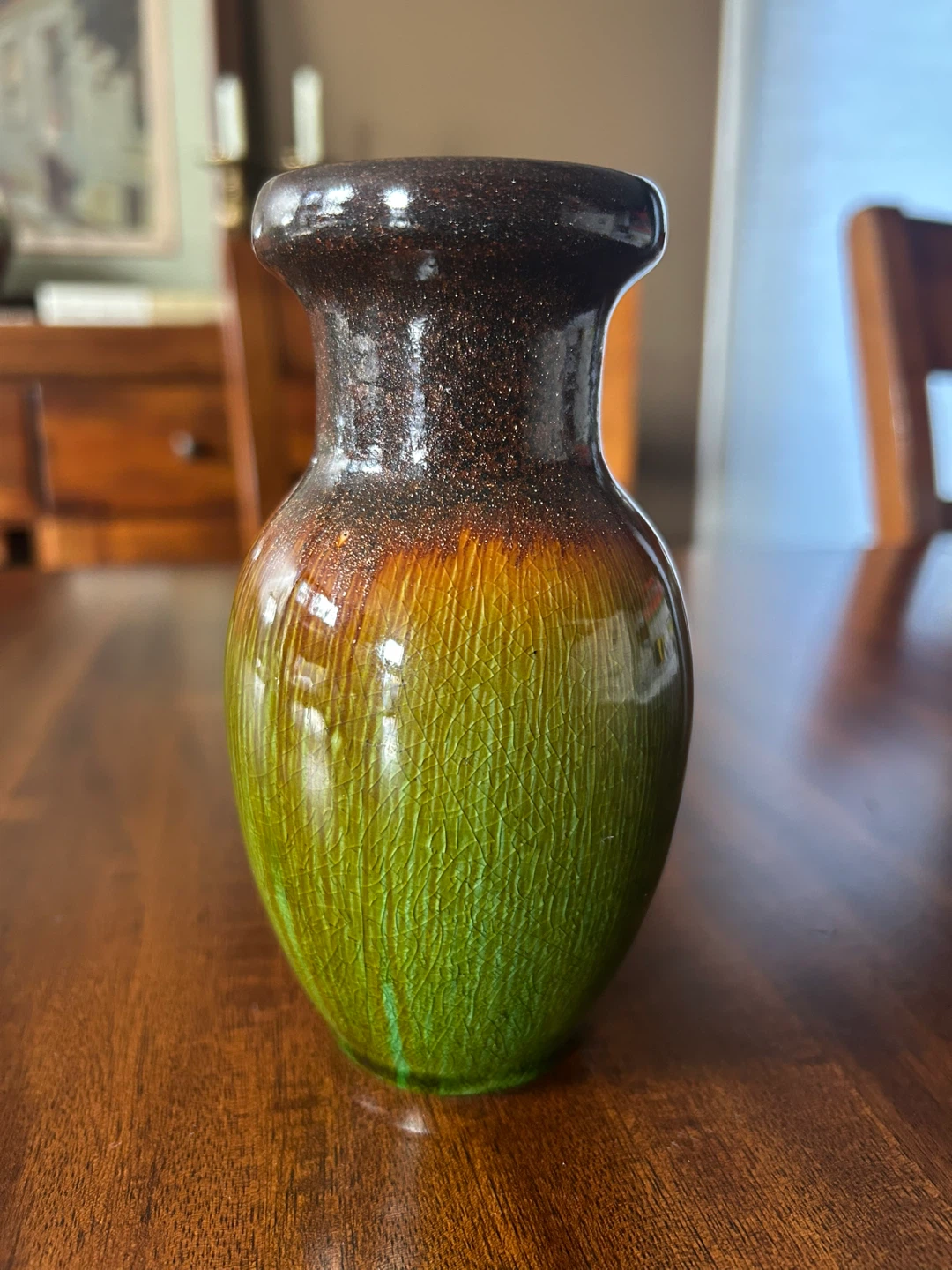 Vintage Hosley Ombré Ceramic Vase - 6" Tall - photo 2