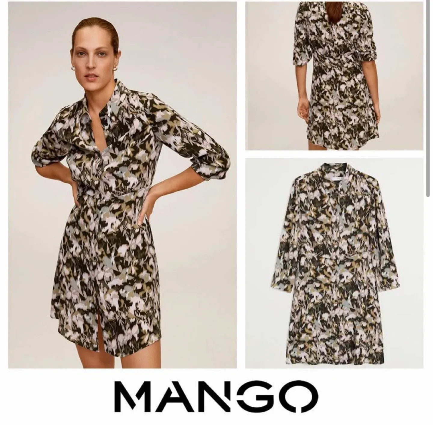 MNG Women's XL Button-Down Shirt Dress