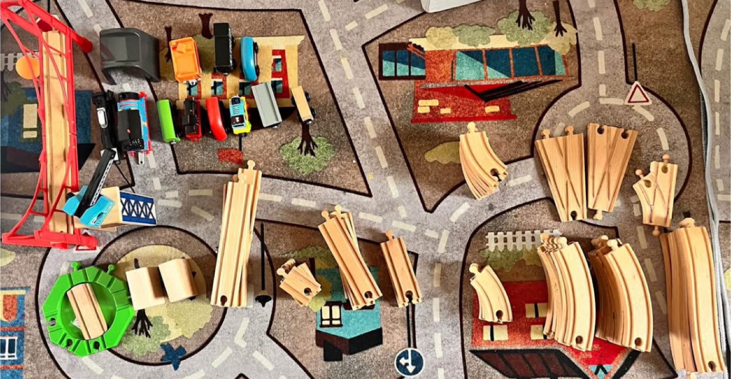 Wooden train set