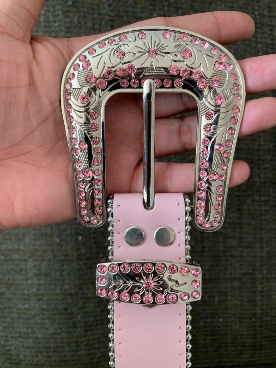b.b.simon Pink Crystal Belt - photo 2