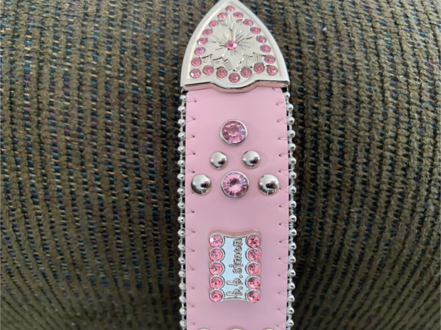 b.b.simon Pink Crystal Belt - photo 3