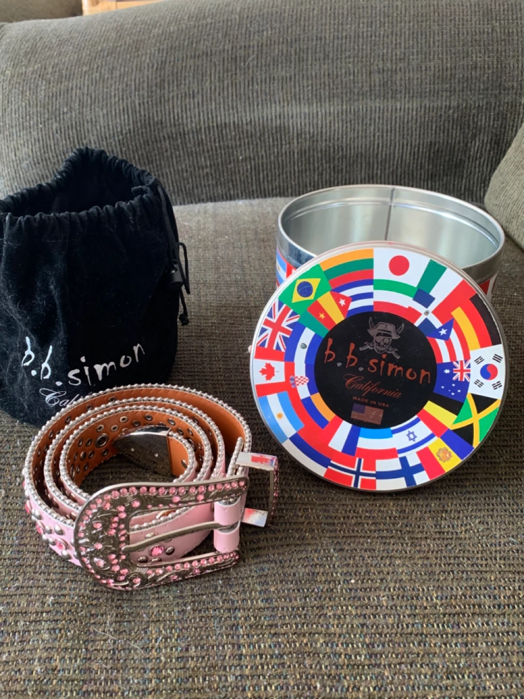 b.b.simon Pink Crystal Belt - photo 5