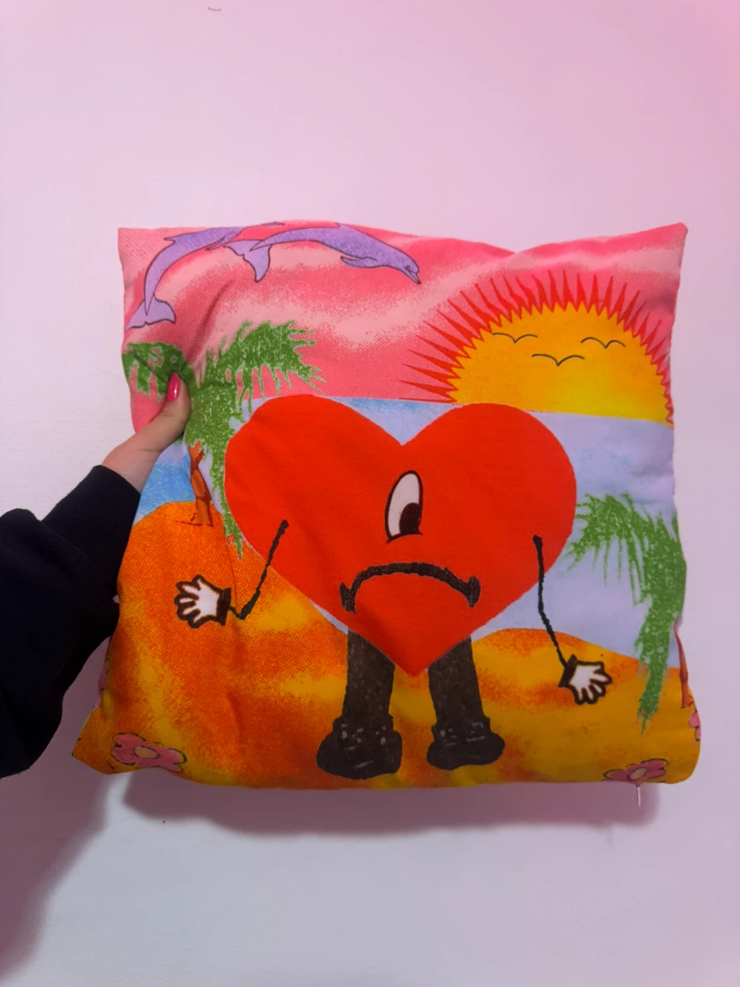 Bad Bunny Heart Pillow