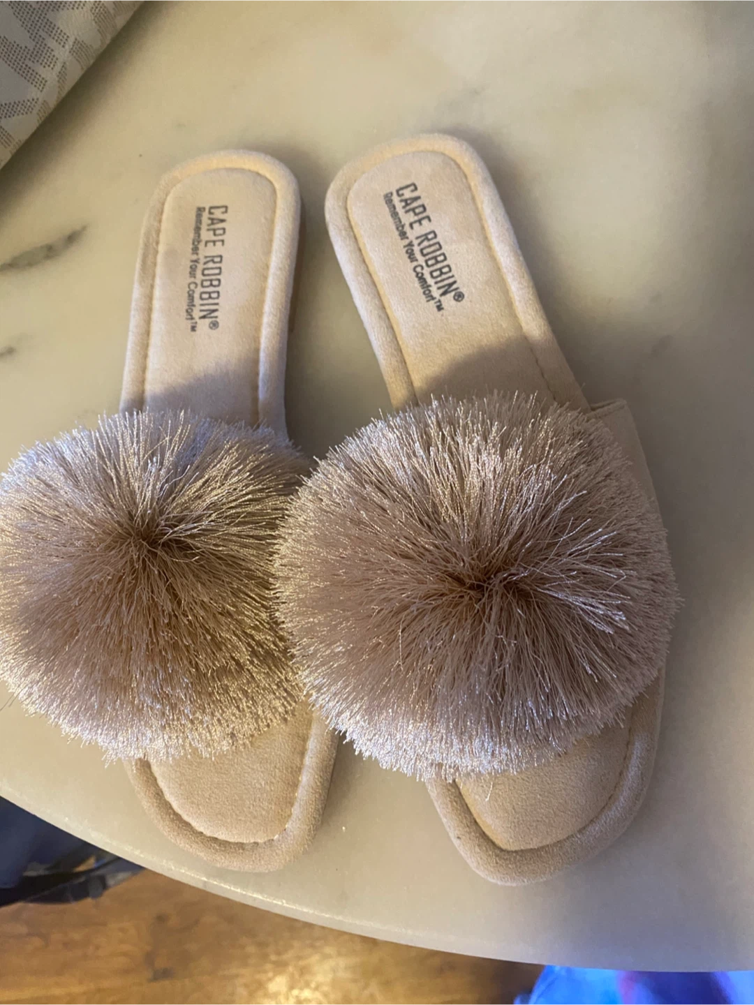 Cape Robbin Pom Pom Slippers