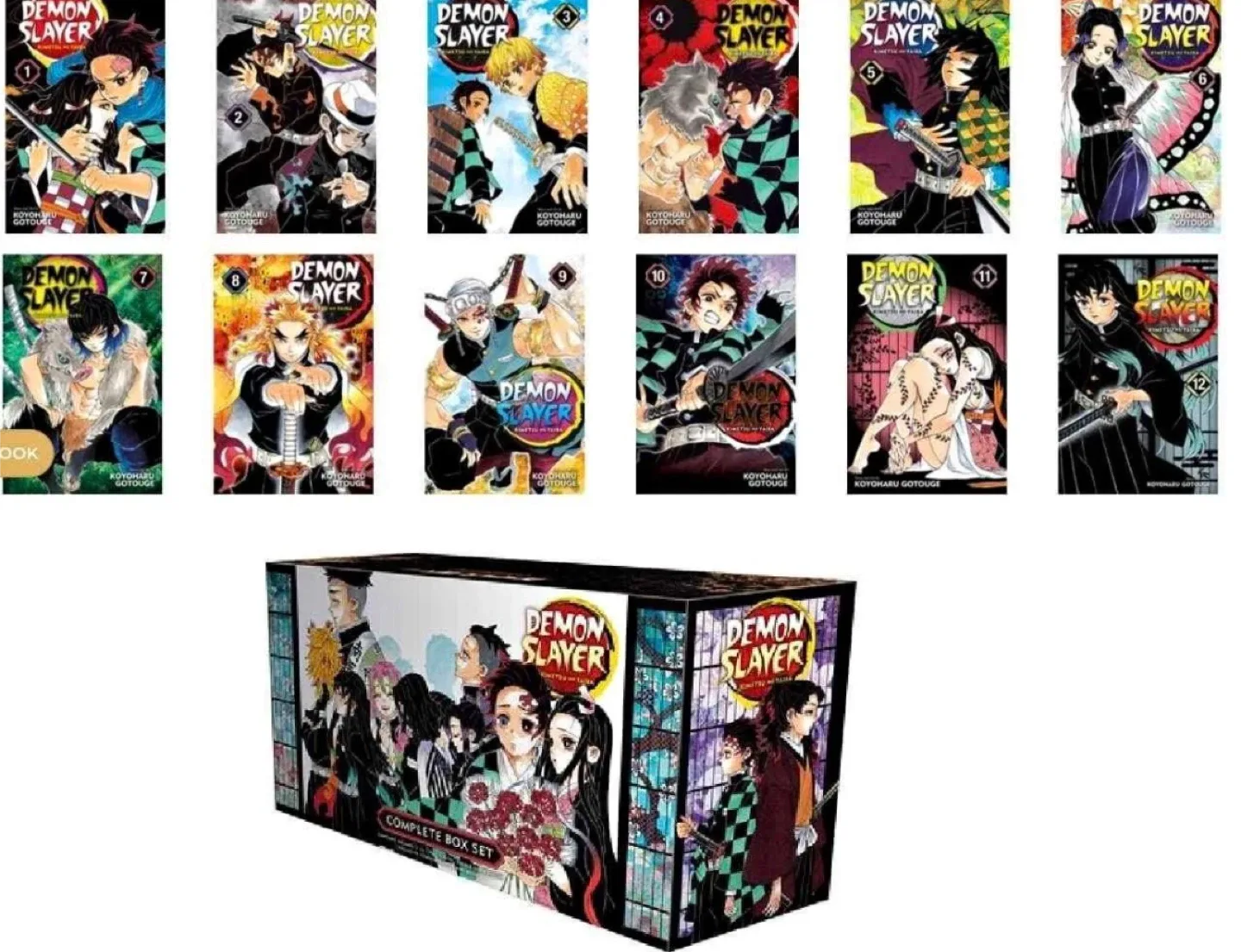 Demon Slayer Complete English Manga Collection + Figures Bundle image indicator(2)