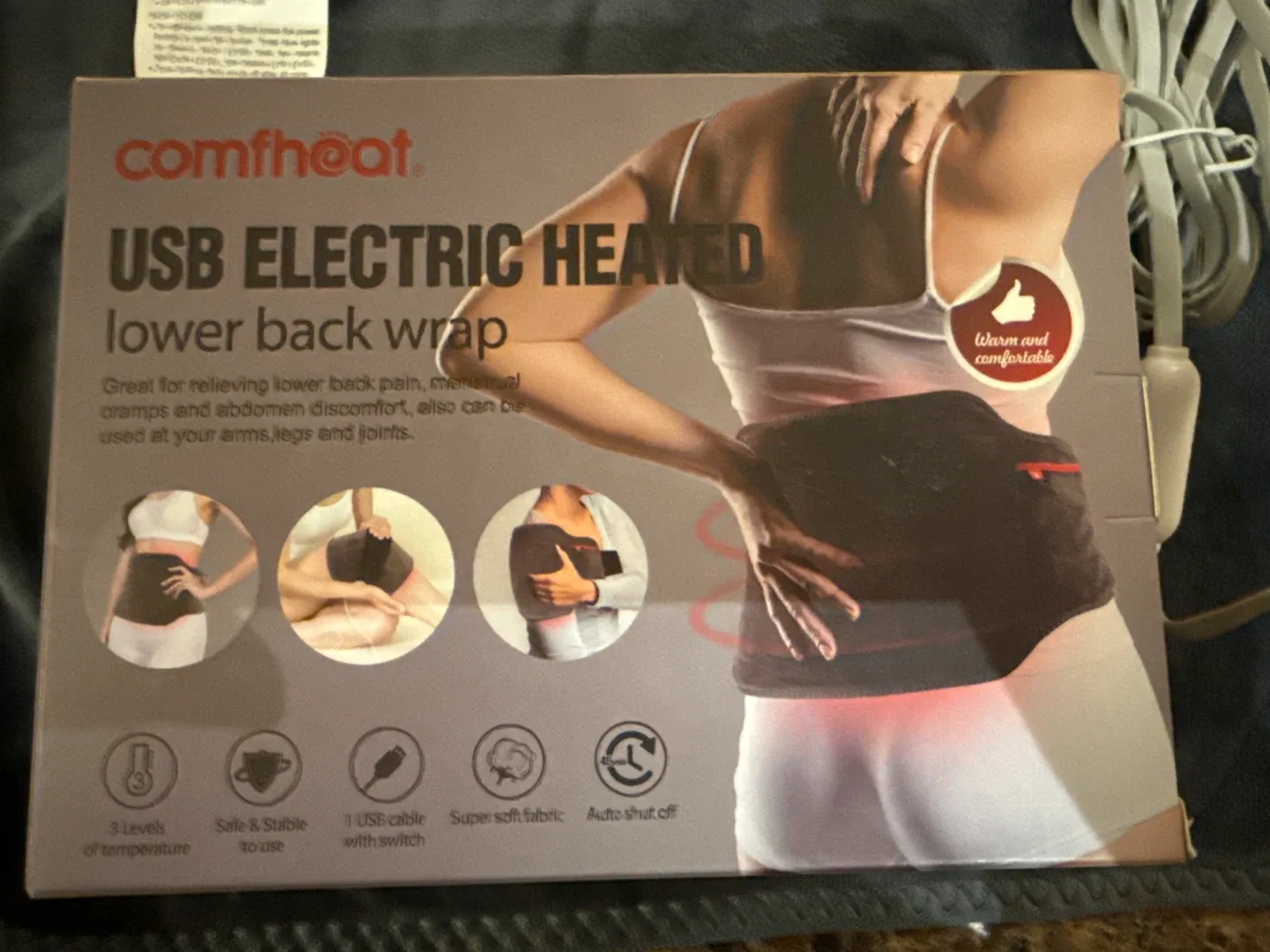 Comfheat USB Electric Heated Lower Back Wrap image indicator(2)