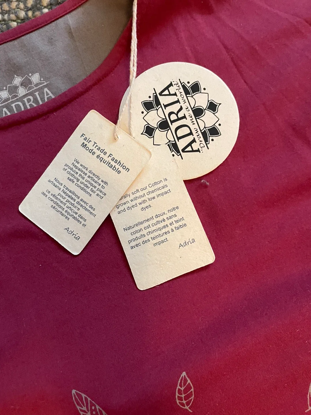 ORGANIC COTTON DEEP PINK TOP image indicator(4)