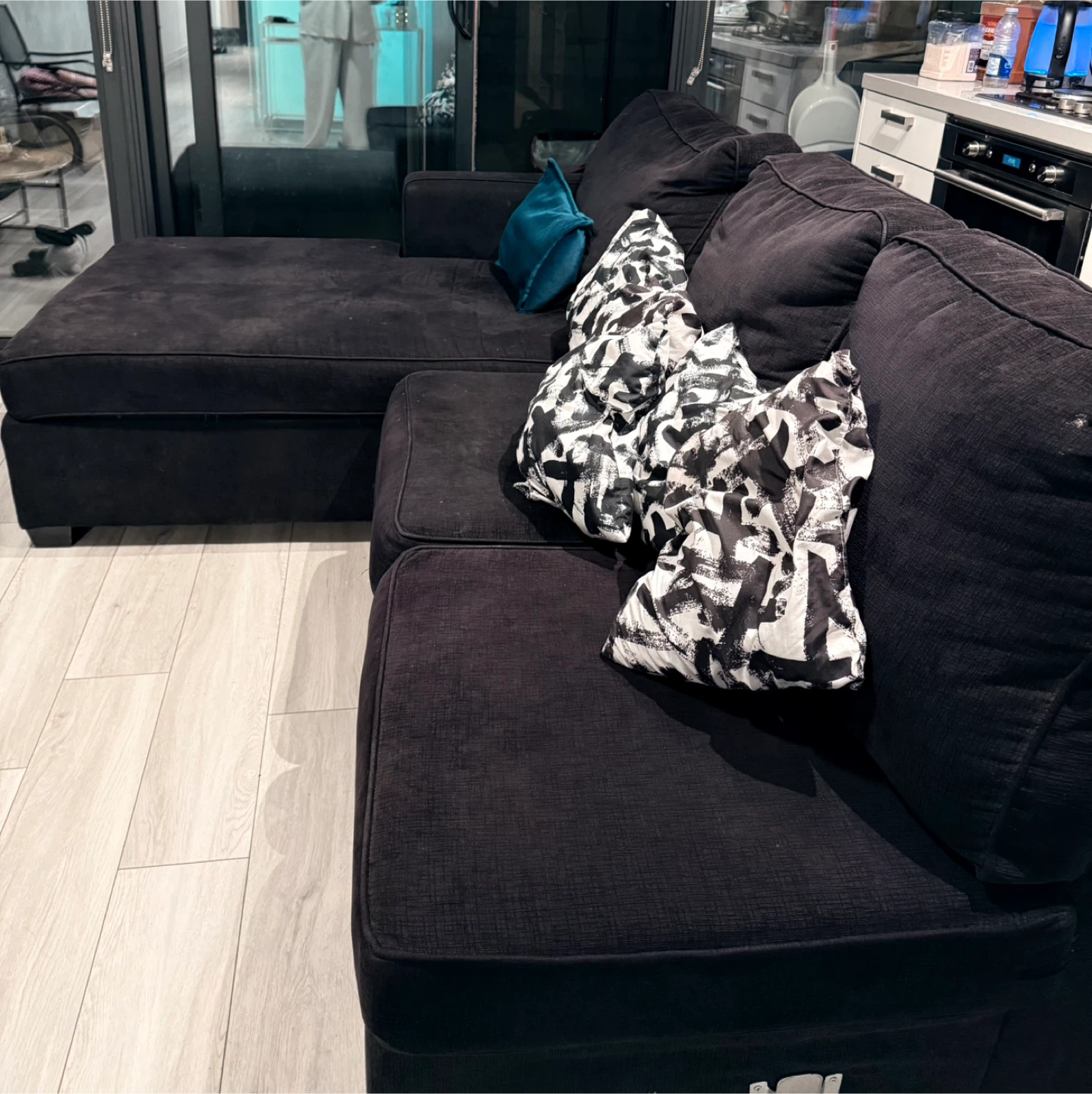 Dark Grey Sectional Sofa - photo 3