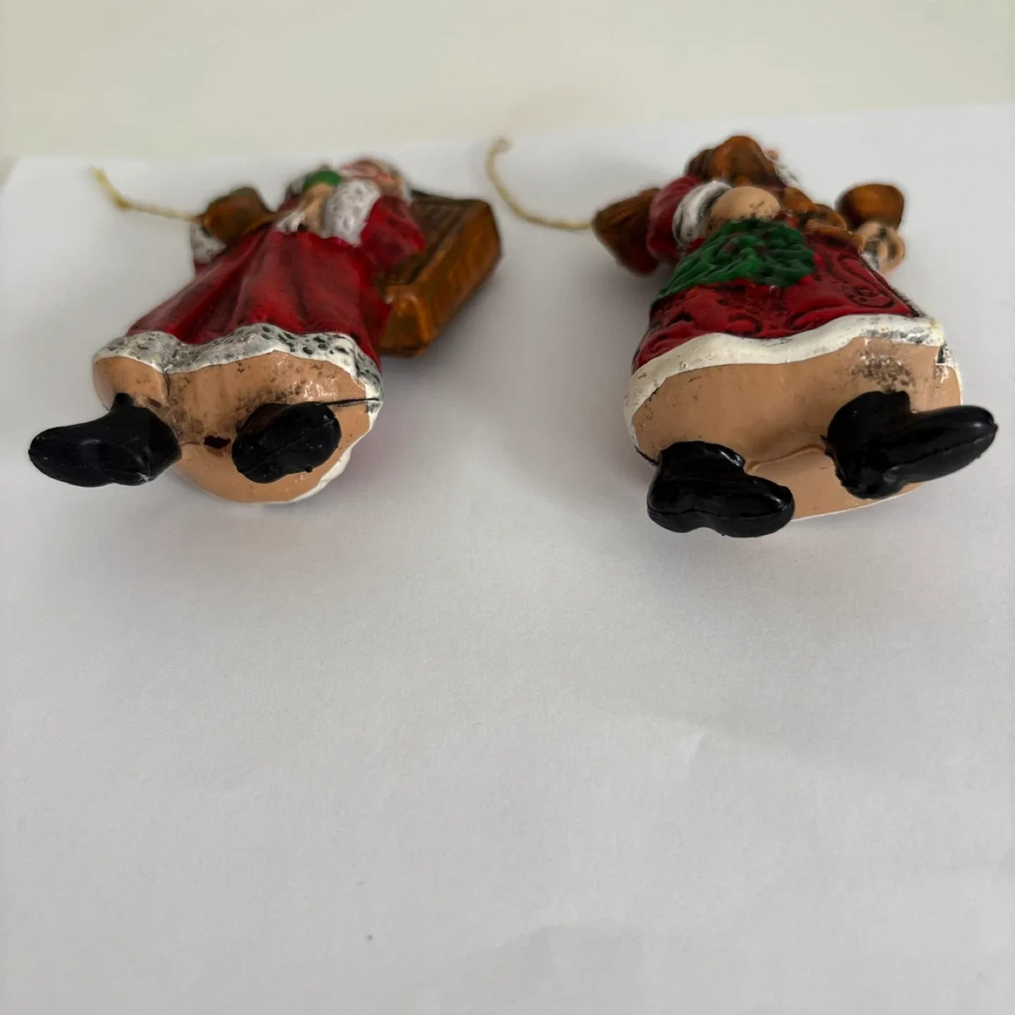 Vintage Santa Claus Christmas Ornaments Set of 2 image indicator(3)