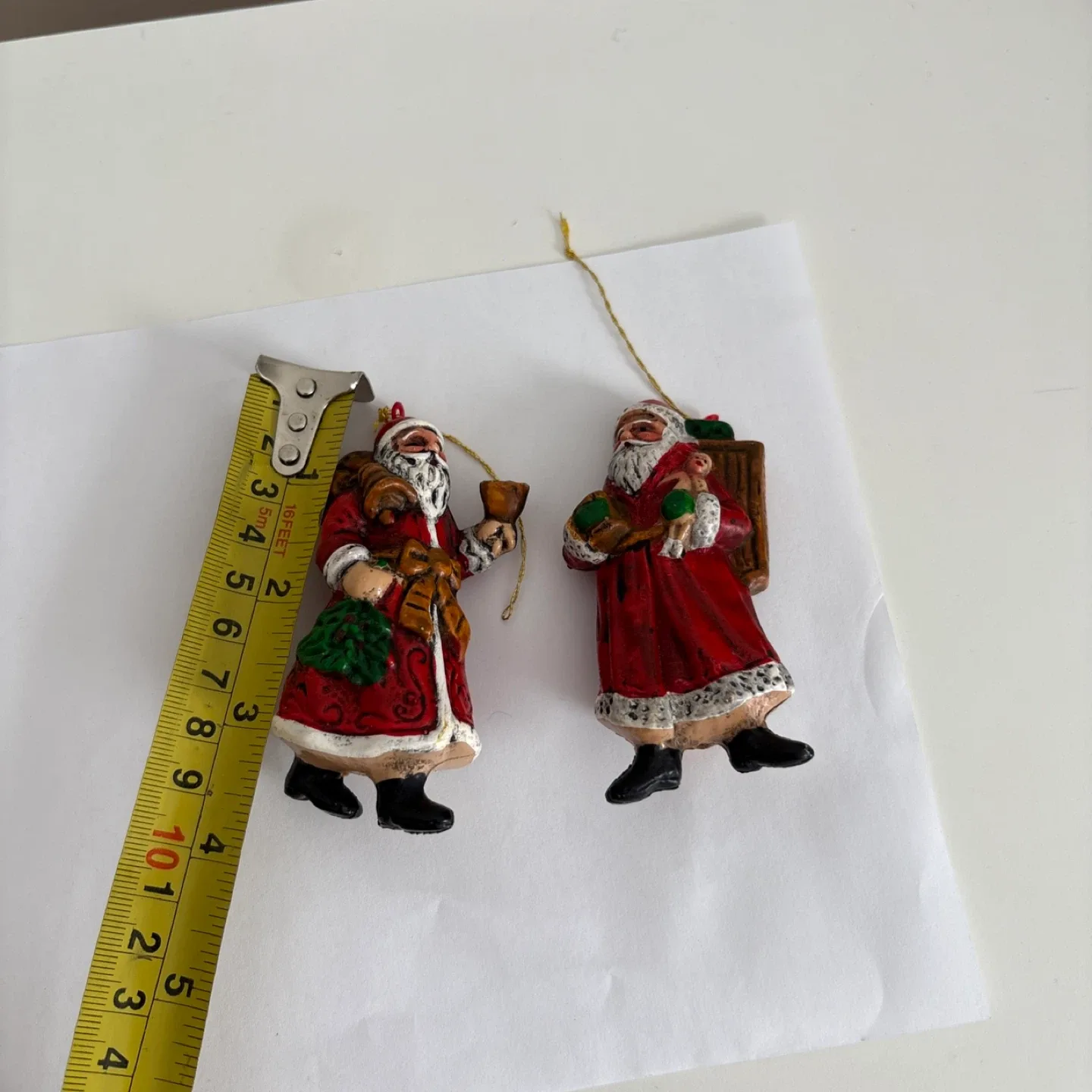 Vintage Santa Claus Christmas Ornaments Set of 2 image indicator(9)