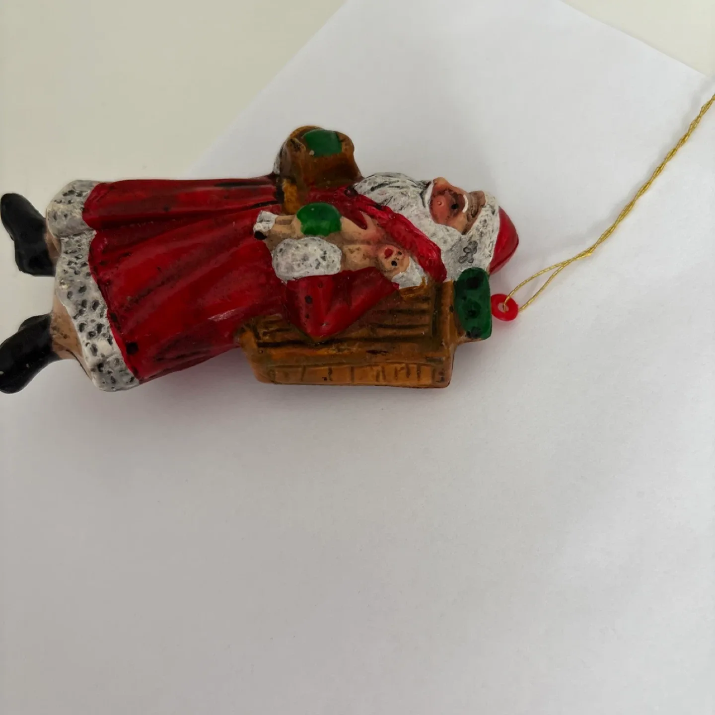 Vintage Santa Claus Christmas Ornaments Set of 2 image indicator(10)