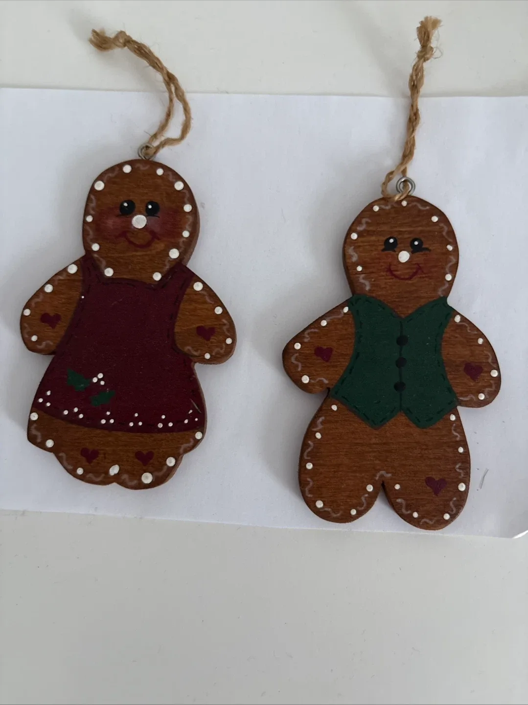 Gingerbread Man and Woman Christmas Ornaments image indicator(2)