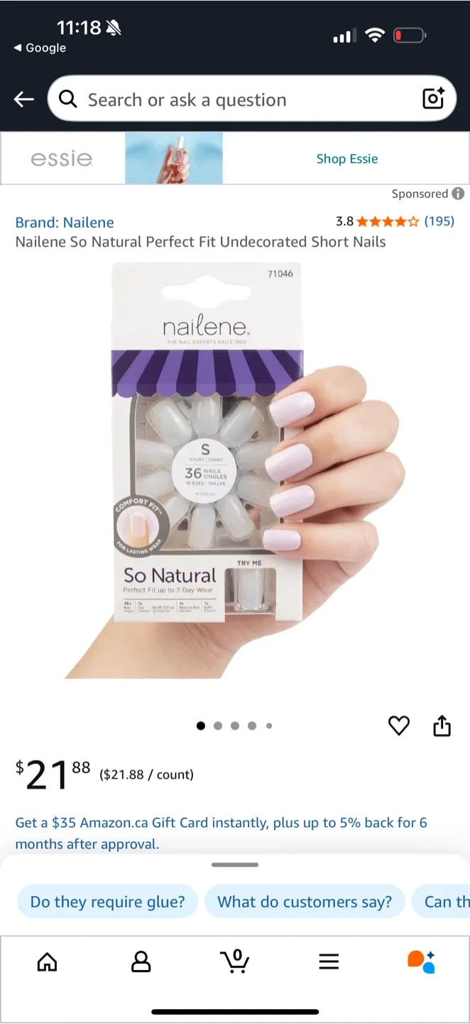 Nailene So Natural Perfect Fit Short Nails image indicator(3)