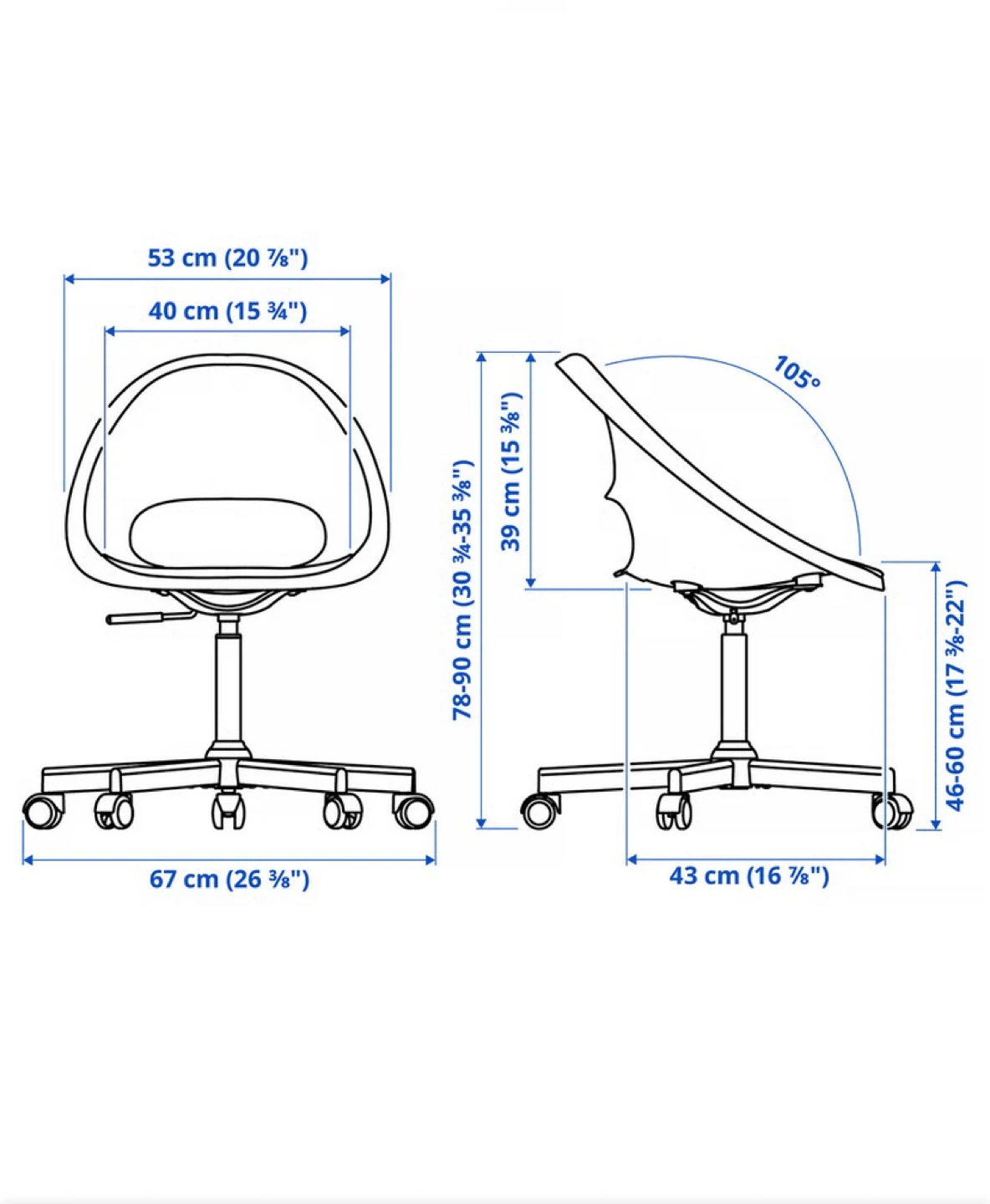 IKEA ALEFJÄLL White/Black Swivel Chair - photo 2