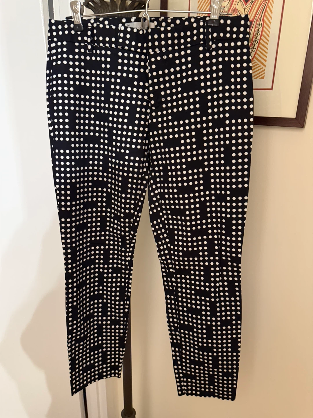 Gap Black & White Polka Dot  slim cropped Pants