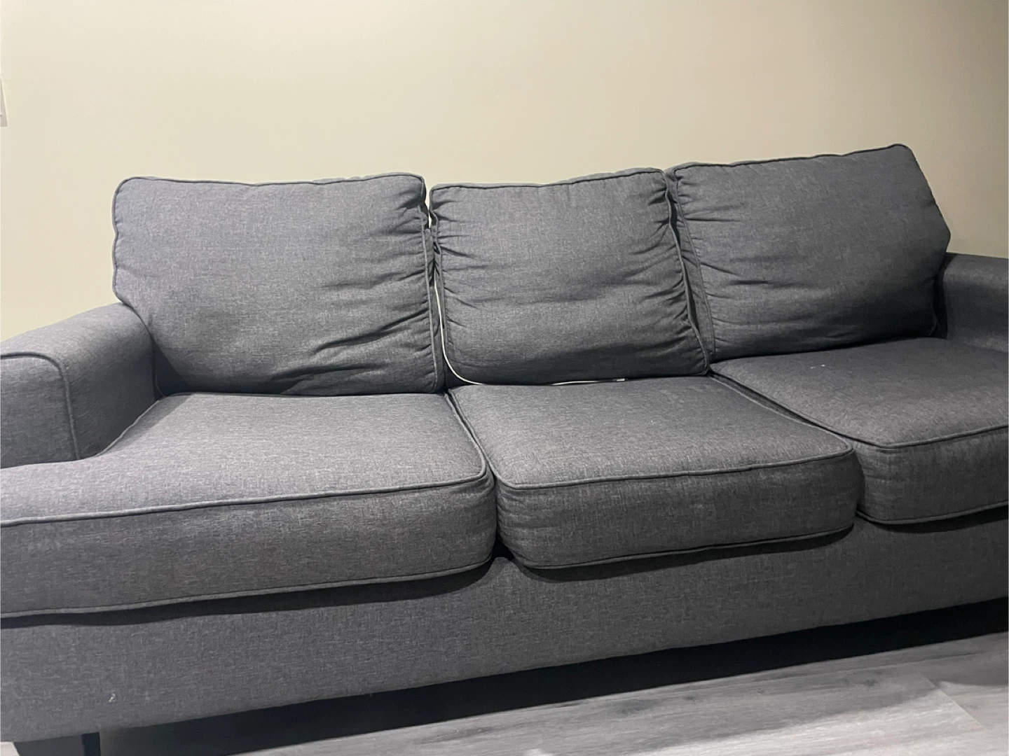 Grey Three-Seat Sofa - photo 2