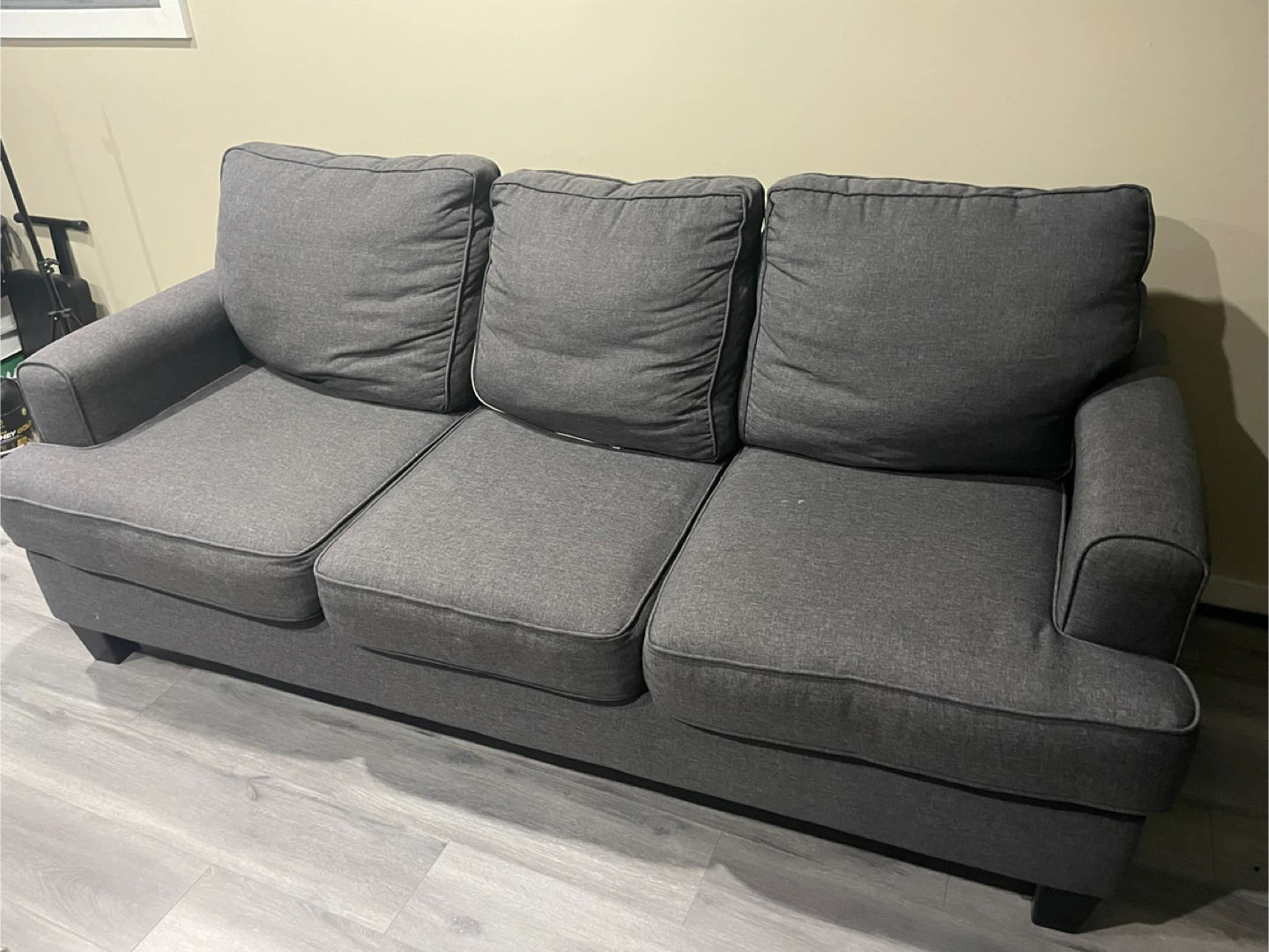 Grey Three-Seat Sofa - photo 3